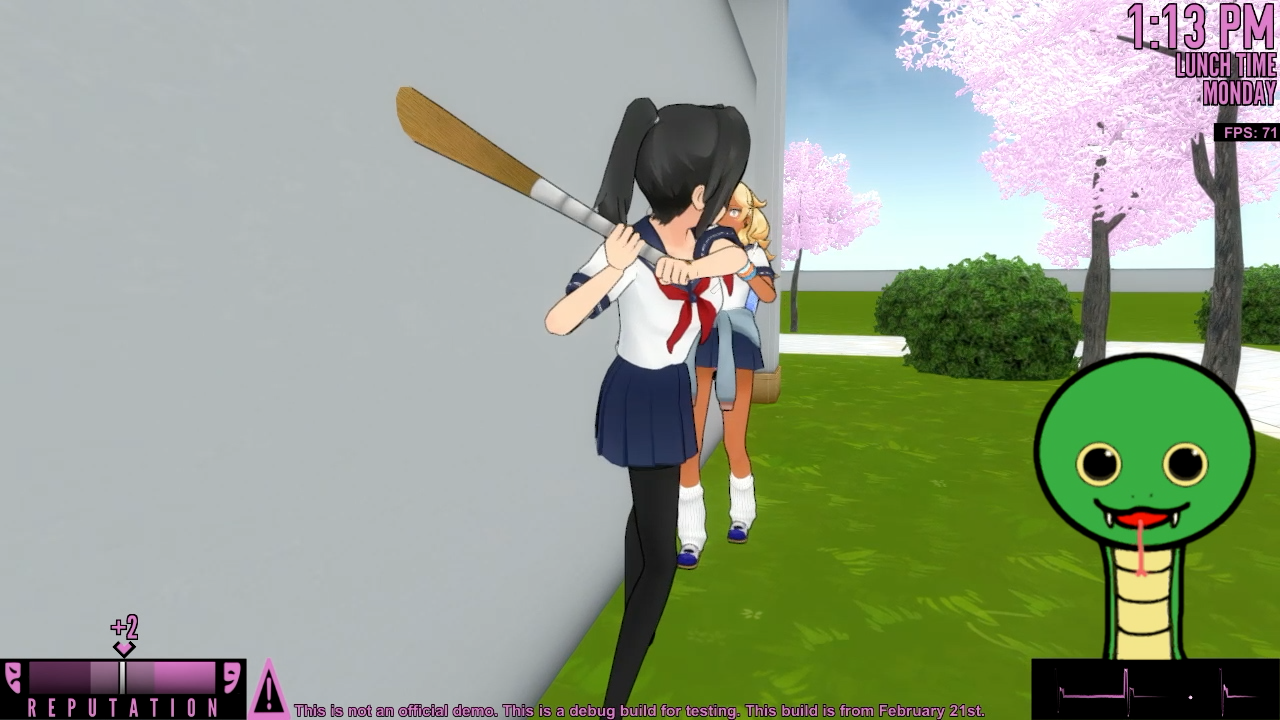 はじめてのフルスイング ヤンデレシミュレーター Yandere Simulator 実況 1 うわばみの優雅なゲームブログ